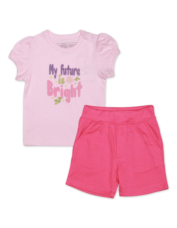 Zubaida's 2 Pcs Suit T-Shirt & Shorts Set - Zubaidas Official™