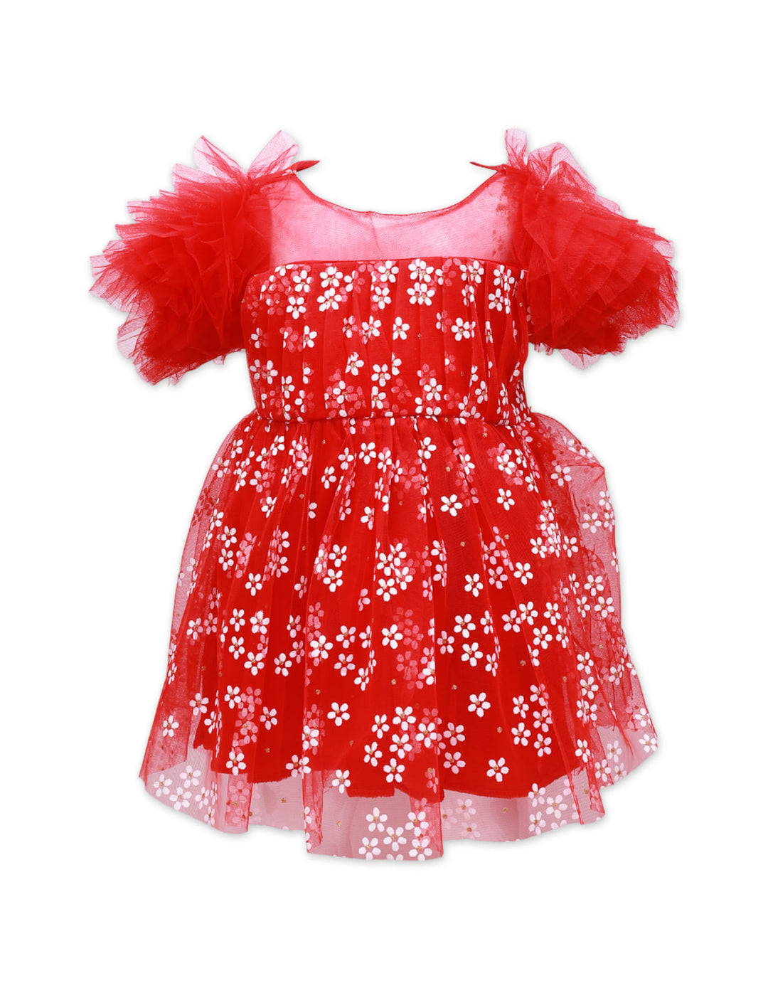Zubaida's Short Sleeves Formal Tulle Dress - Zubaidas Official™