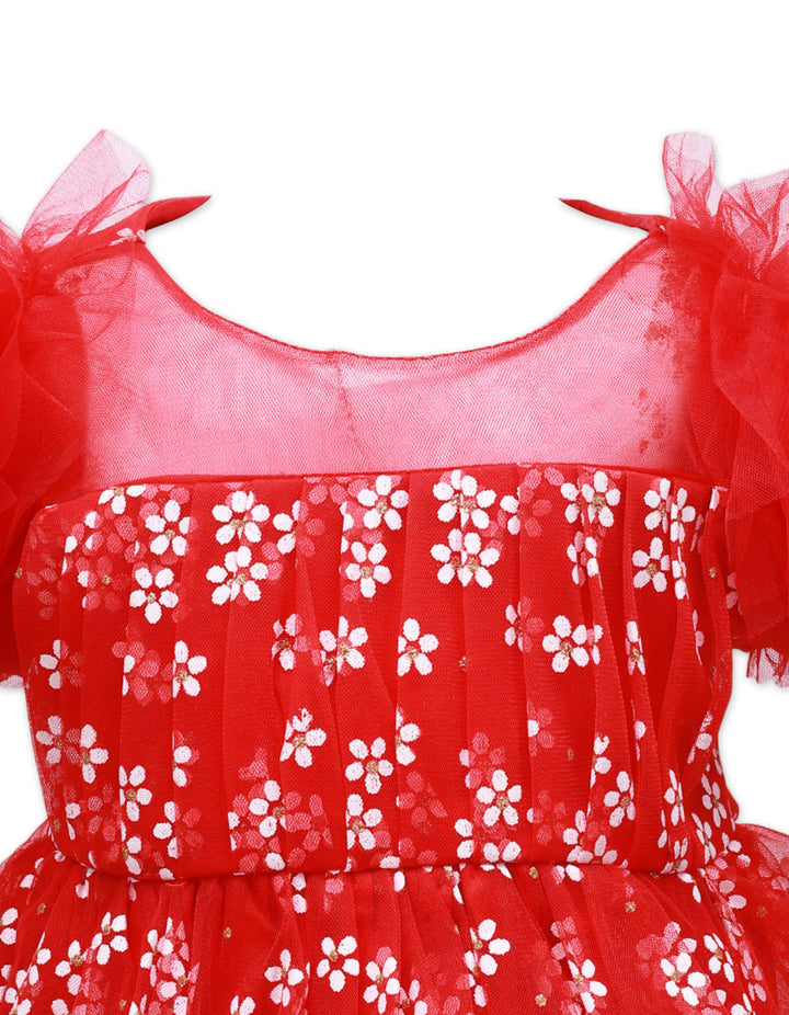Zubaida's Short Sleeves Formal Tulle Dress - Zubaidas Official™