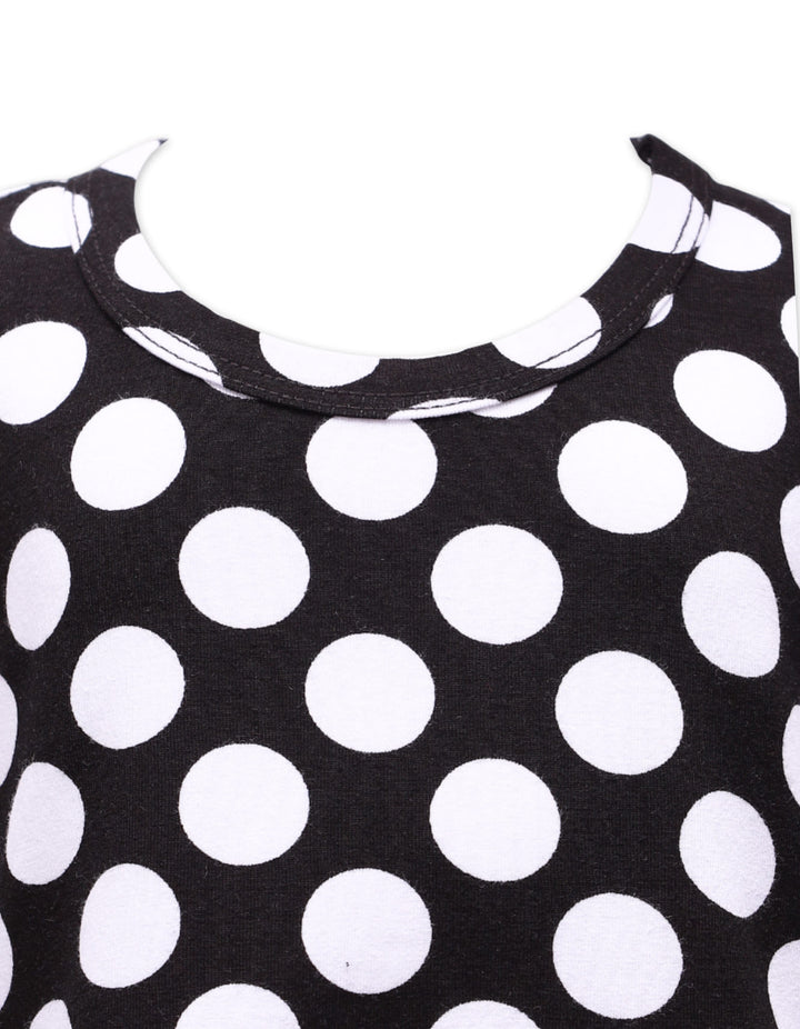 Zubaida's Sleeveless Classic Polka Dot Dress - Zubaidas Official™