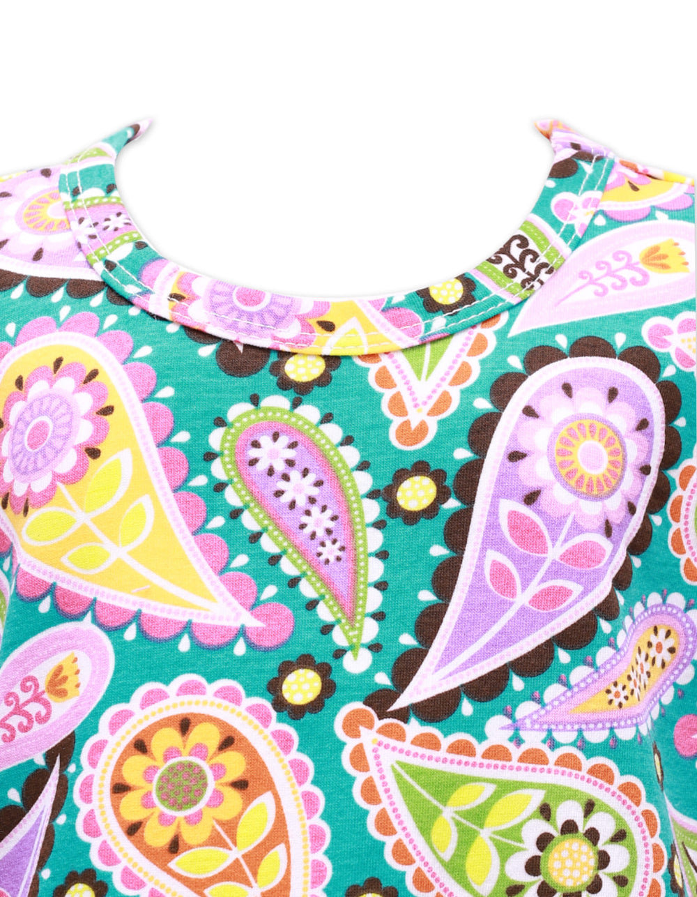 Zubaida's Sleeveless Bright, Bold and Full of Charm Paisley Dress - Zubaidas Official™