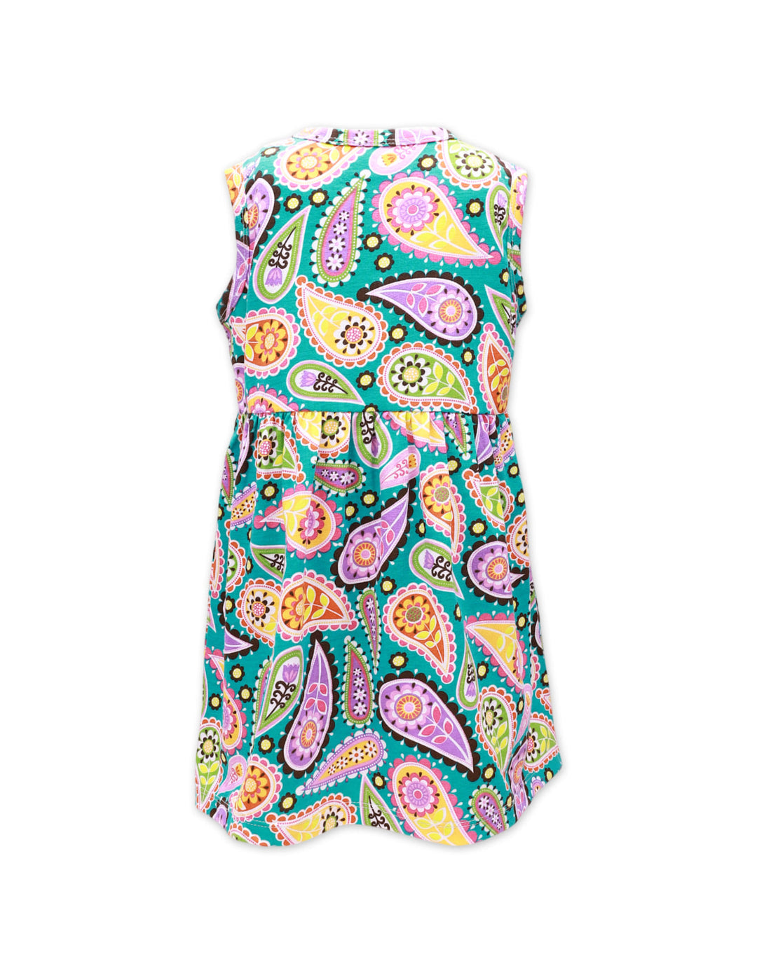 Zubaida's Sleeveless Bright, Bold and Full of Charm Paisley Dress - Zubaidas Official™