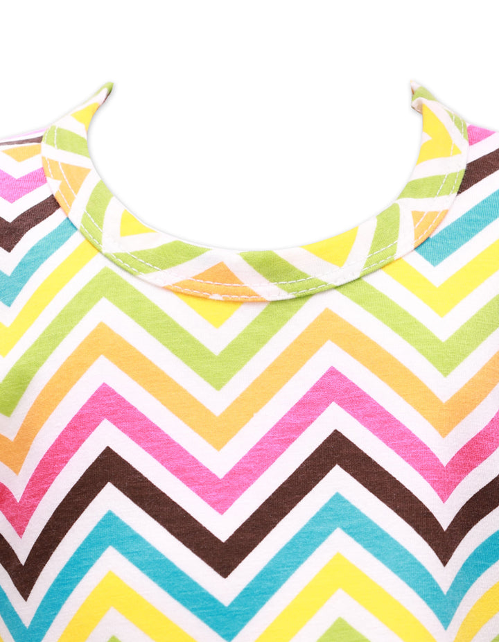 Zubaida's Sleeveless Chevron Dress - Zubaidas Official™