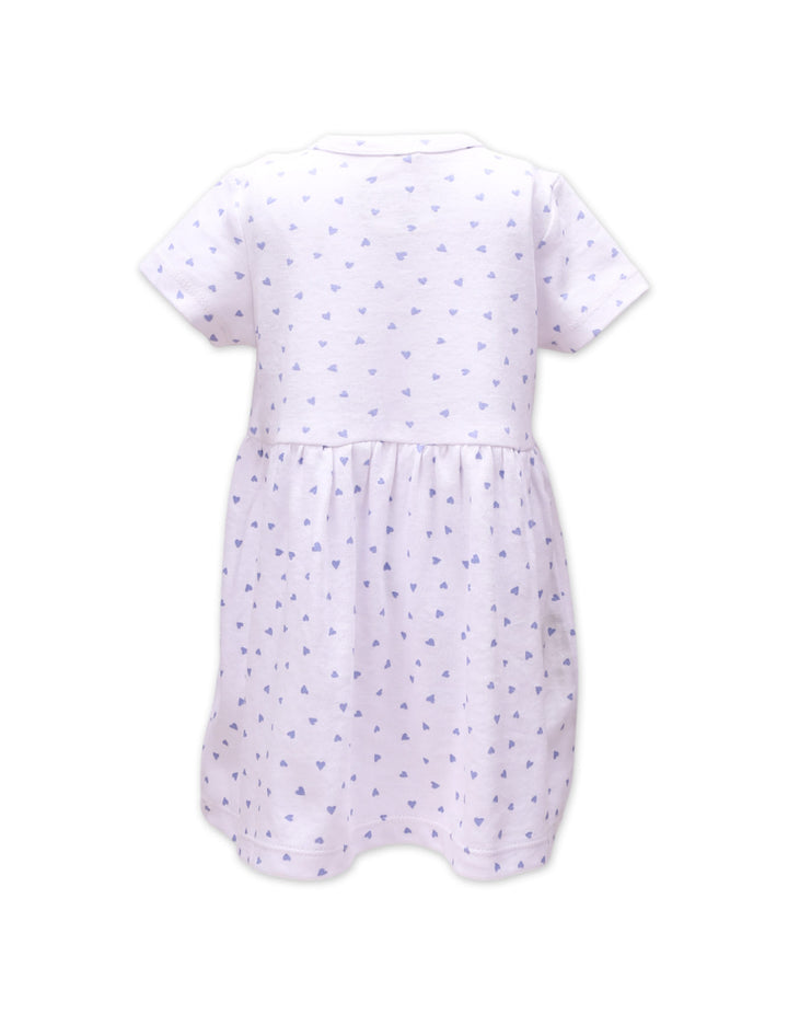Zubaida's Short Sleeves Dress Heart Prints & Patch Pockets - Zubaidas Official™