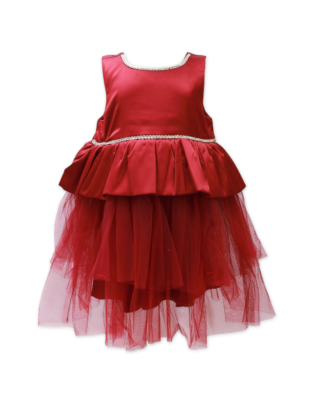 Zubaida's Festive Satin and Tulle Formal Dress - Zubaidas Official™