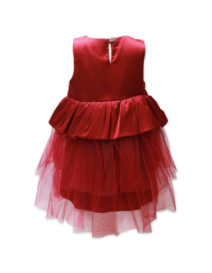 Zubaida's Festive Satin and Tulle Formal Dress - Zubaidas Official™