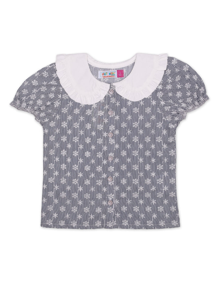 Zubaida's Ruffle Collar & Front Button-Down Top - Zubaidas Official™