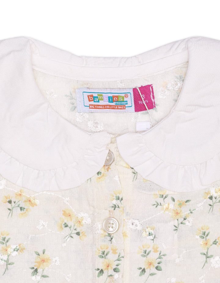 Zubaida's Vintage Ruffle Collar & Button-Down Top - Zubaidas Official™