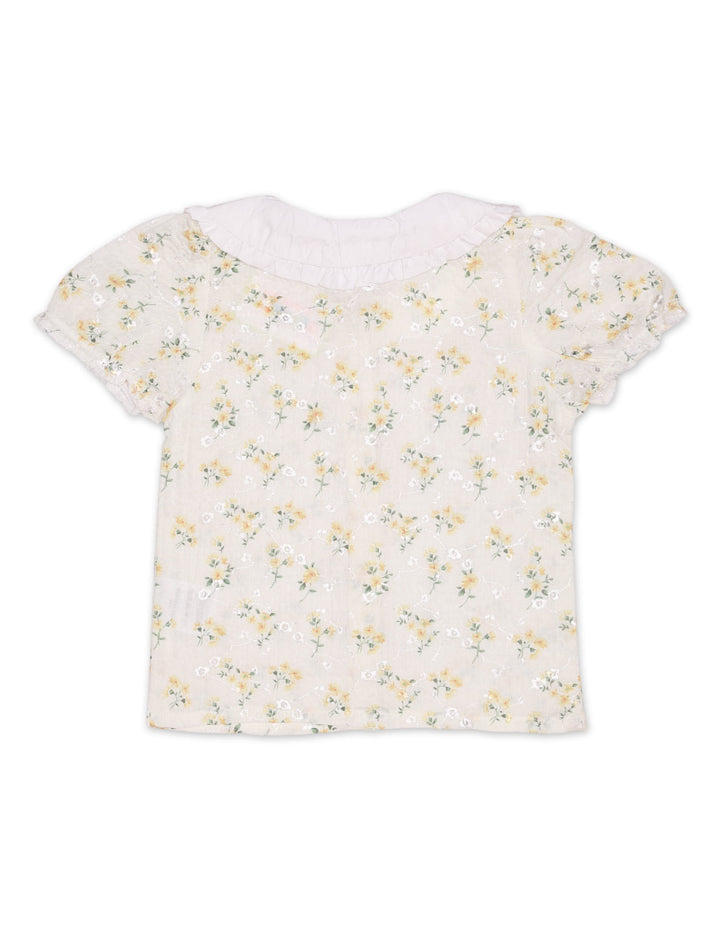 Zubaida's Vintage Ruffle Collar & Button-Down Top - Zubaidas Official™