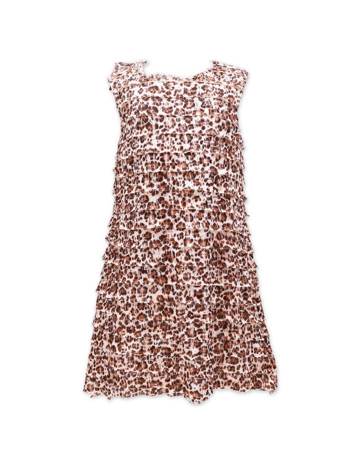 Zubaida's Leapord Print Multi-layered Dress - Zubaidas Official™
