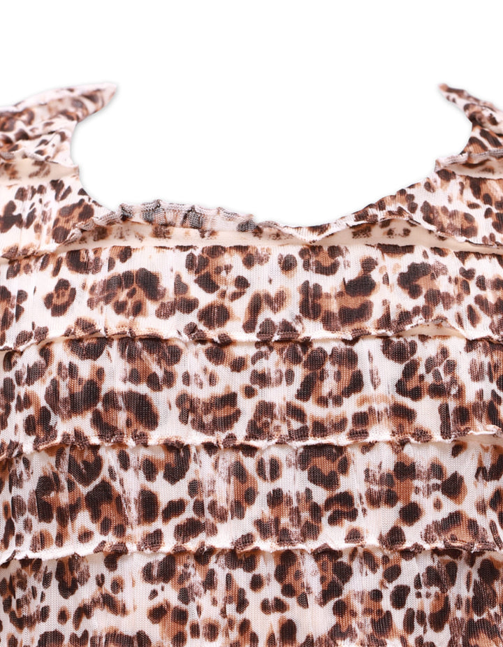 Zubaida's Leapord Print Multi-layered Dress - Zubaidas Official™