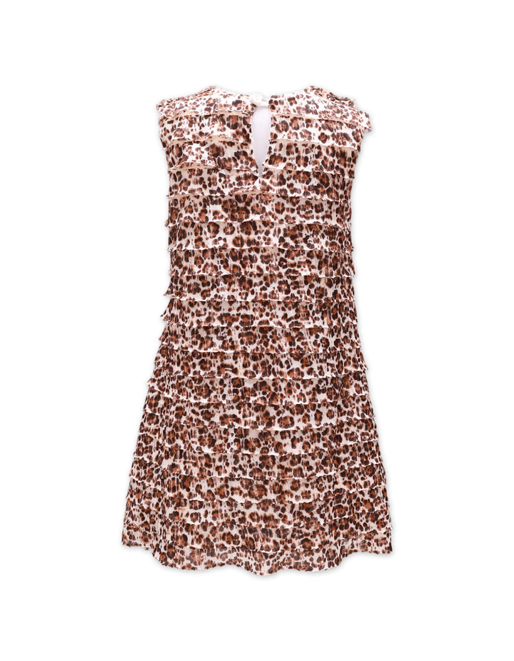 Zubaida's Leapord Print Multi-layered Dress - Zubaidas Official™