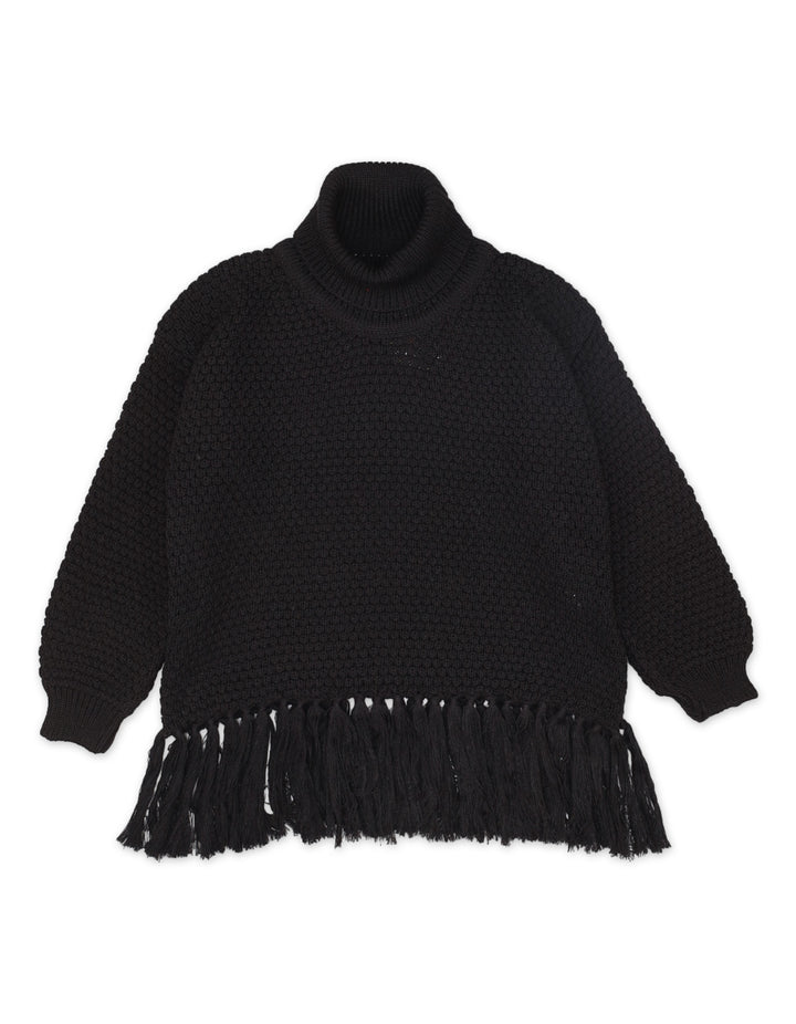 Zubaida's Top Woolen Black Toddler for Girls - Zubaidas Official™