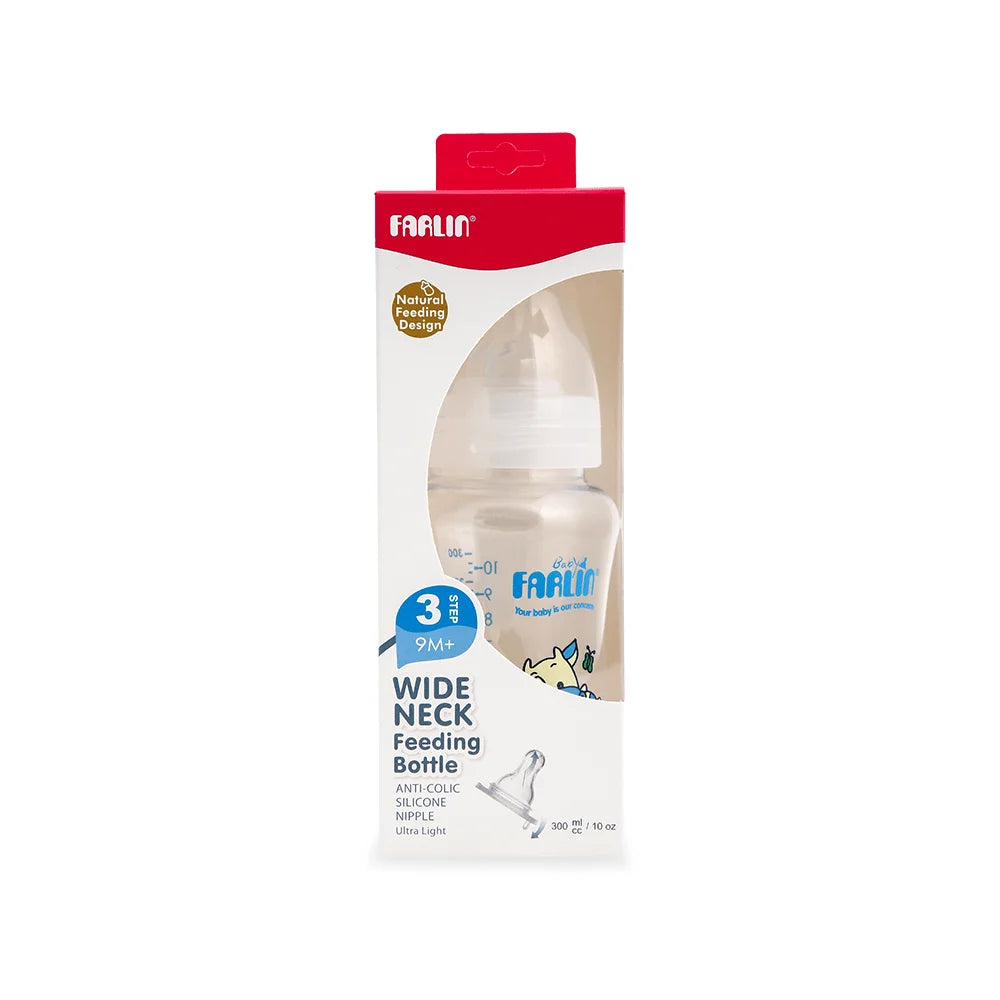 Zubaida's Farlin Wide Neck Feeding Bottle 300CC Blue - NF-805 - Zubaidas Official™