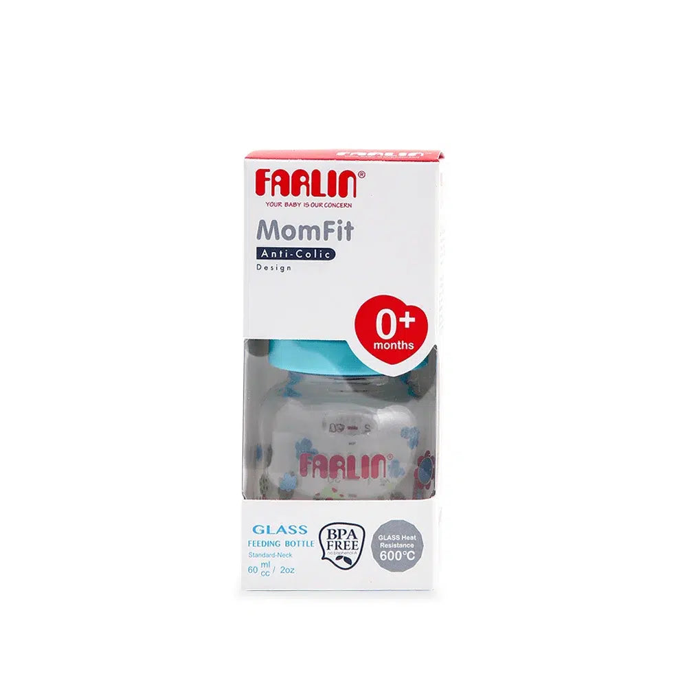 Zubaida's Farlin Glass Feeding Bottle 20Z Blue - NB-205 - Zubaidas Official™