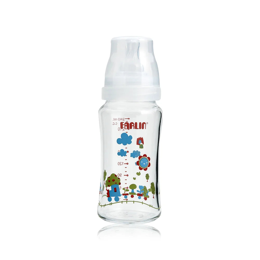 Zubaida's Farlin Wide Neck Glass Feeder 240 Ml - ABB-B001-24 - Zubaidas Official™