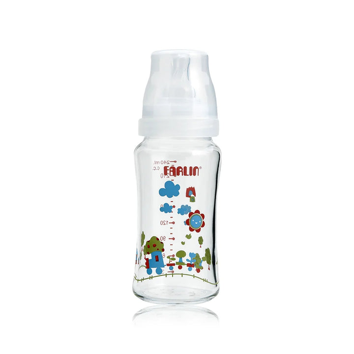 Zubaida's Farlin Wide Neck Glass Feeder 240 Ml - ABB-B001-24 - Zubaidas Official™