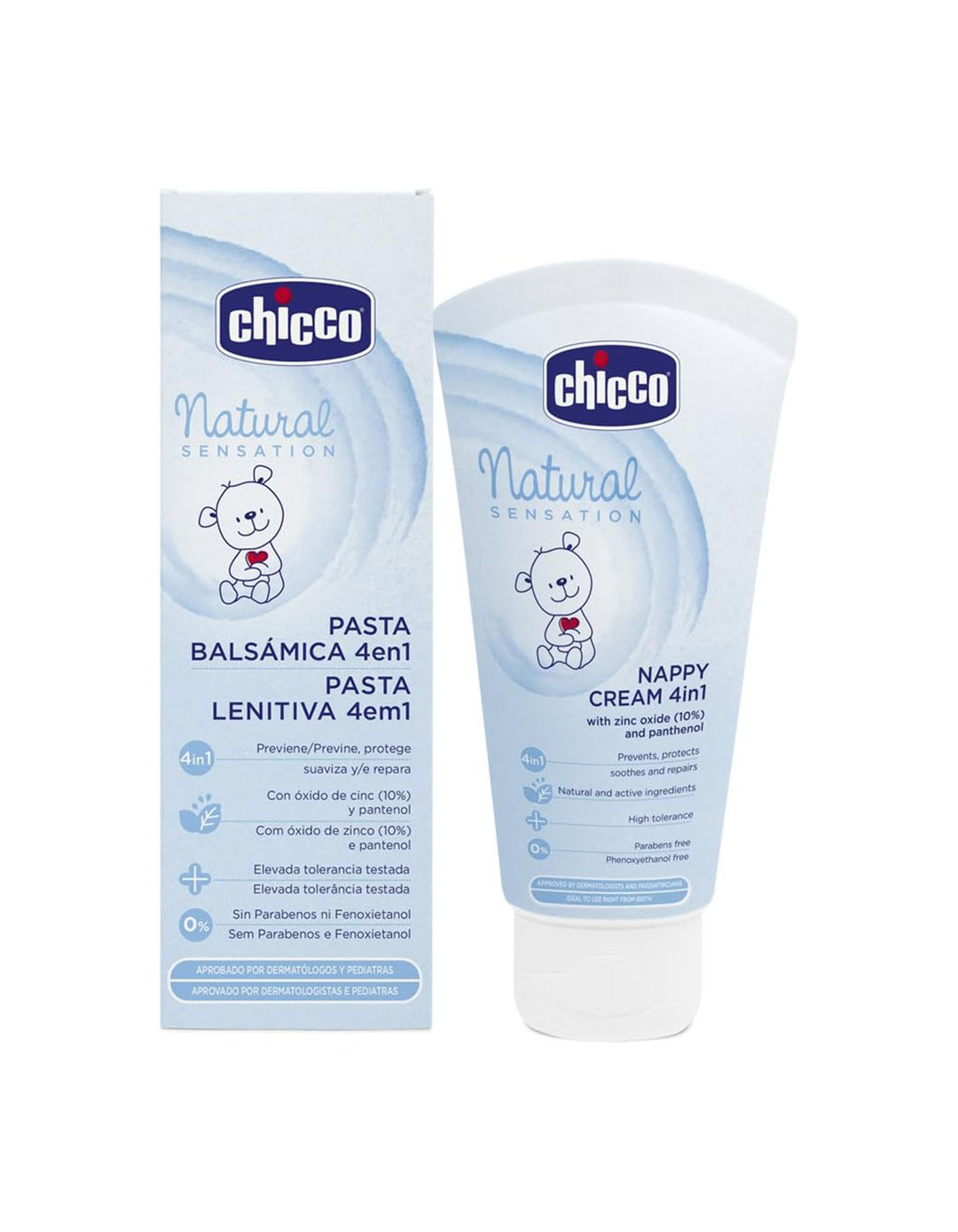 Chicco Nappy Cream 4In1 Nat Sens 100ML Intl (Chi-00007459100000) - Zubaidas Official™