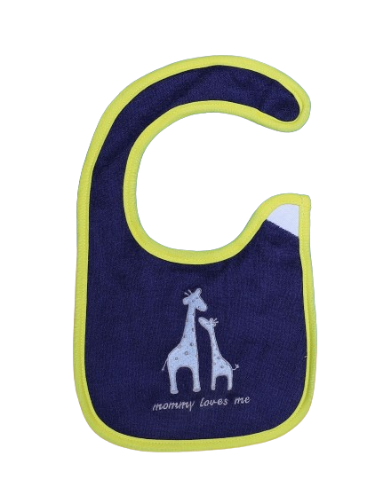 Zubaida's Bib Blue & Yellow Giraffe Theme - Zubaidas Official™