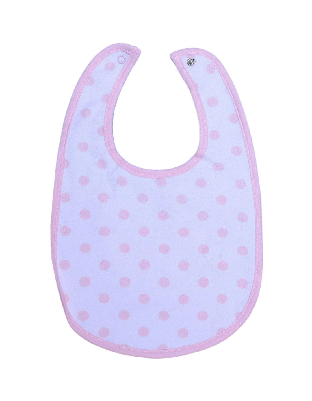 Zubaida's Bib White with Pink Polka Dots and Border - Zubaidas Official™