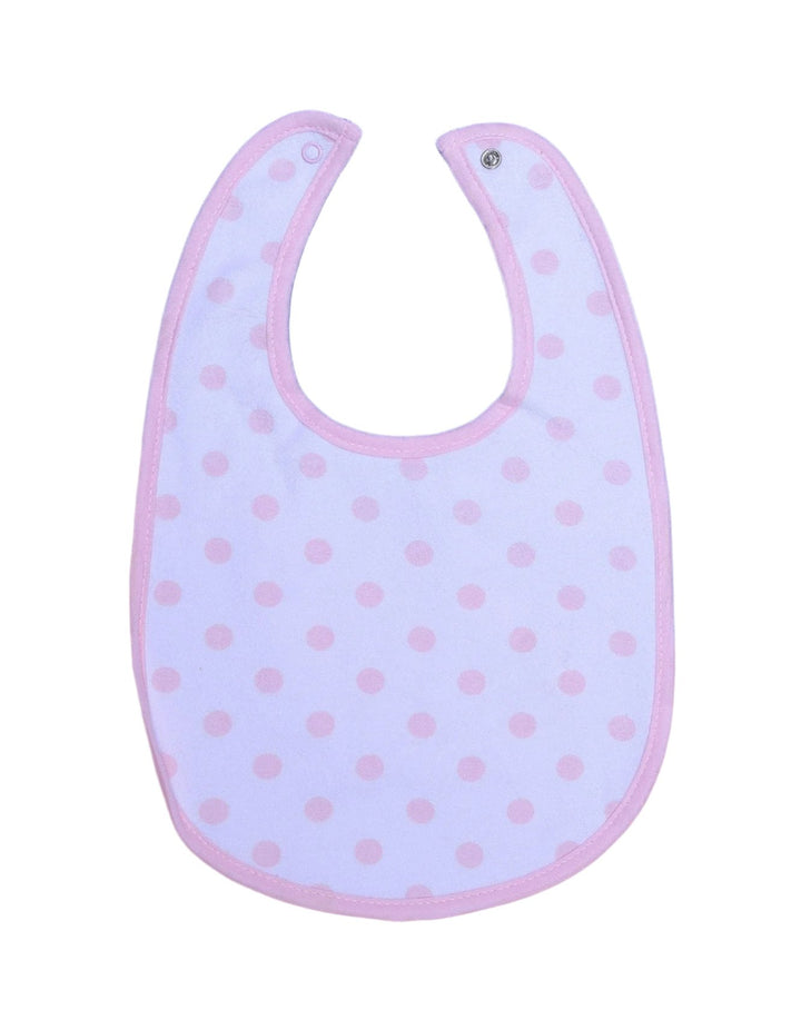 Zubaida's Bib White with Pink Polka Dots and Border - Zubaidas Official™