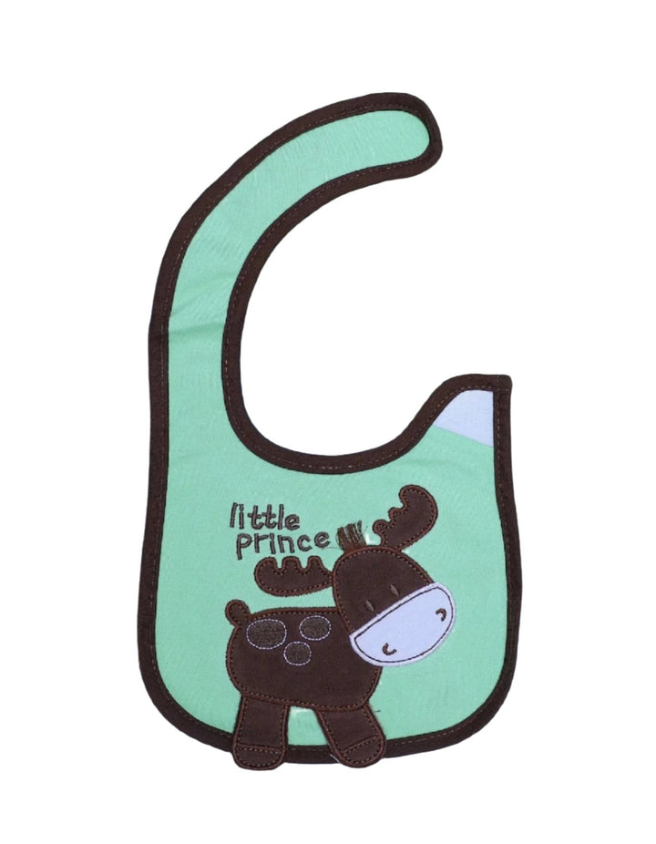Zubaida's Bib Green with Embriodered Brown Reindeer - Zubaidas Official™
