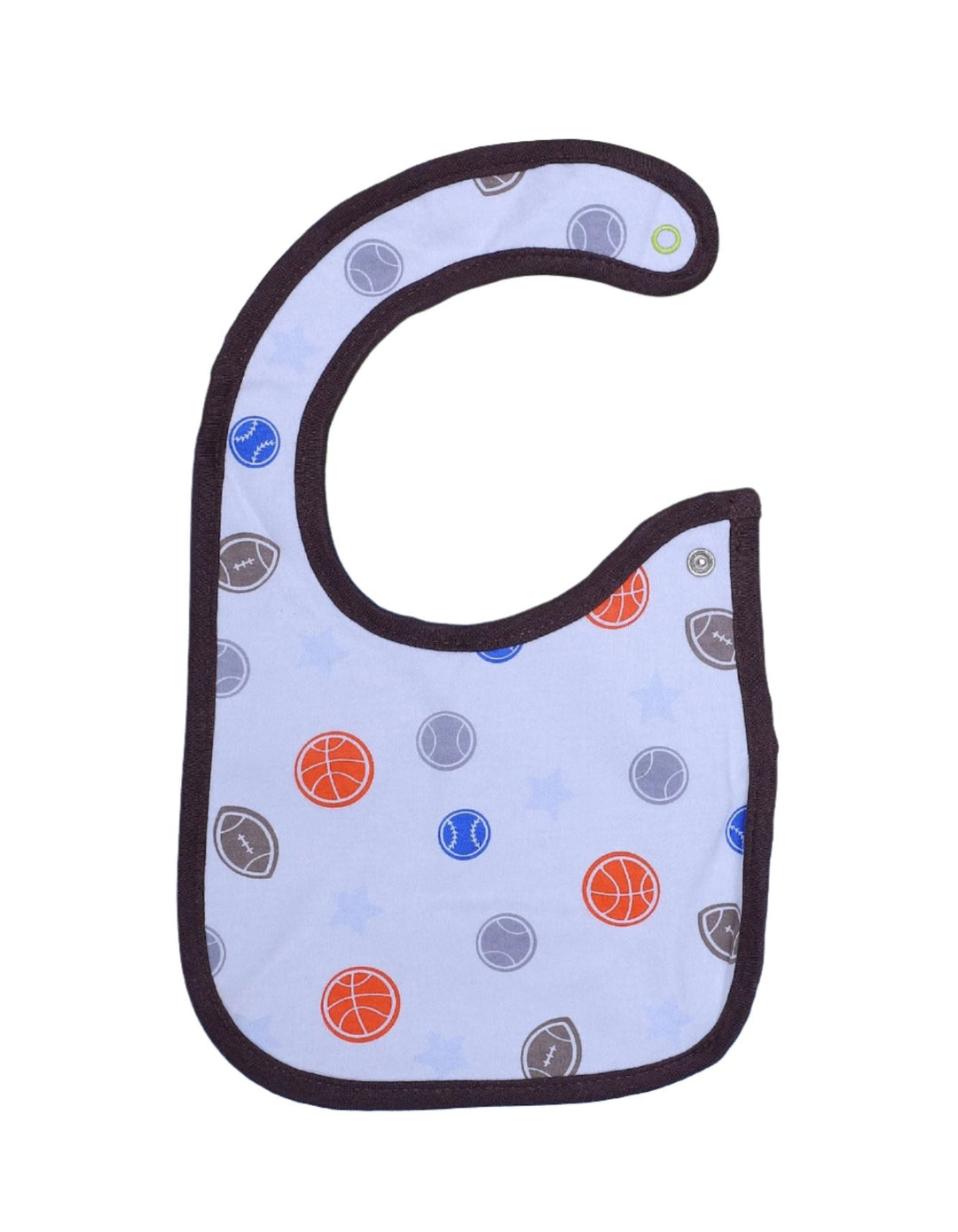 Zubaida's Bib White & Brown with Balls Theme - Zubaidas Official™