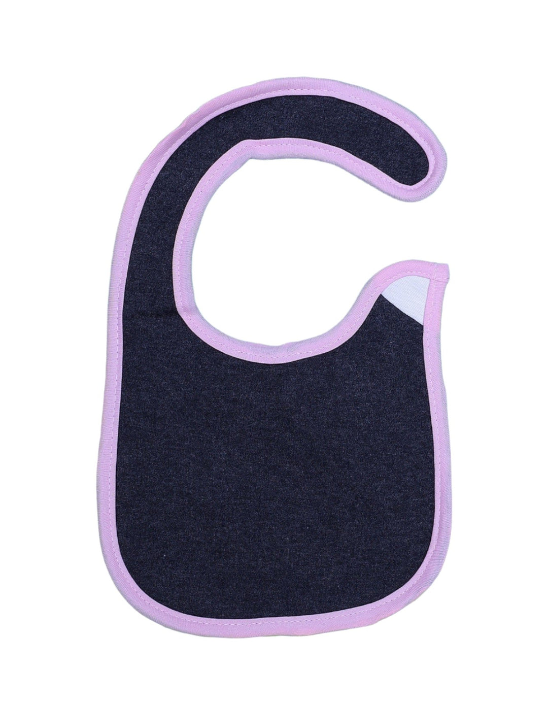 Zubaida's Bib Dark Grey Textured with Pink Border - Zubaidas Official™