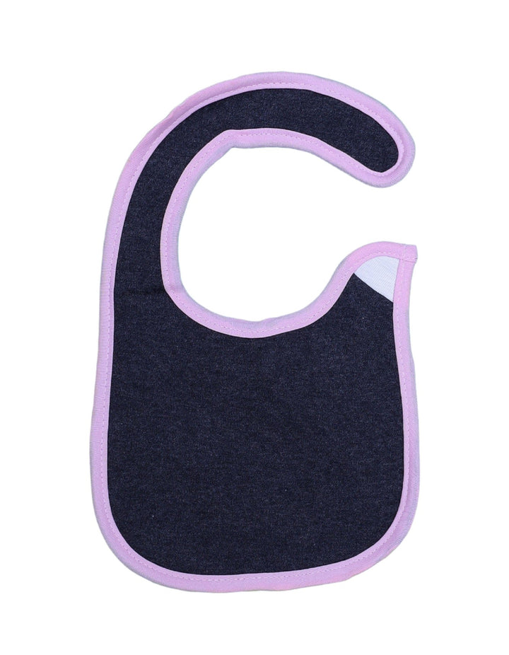 Zubaida's Bib Dark Grey Textured with Pink Border - Zubaidas Official™