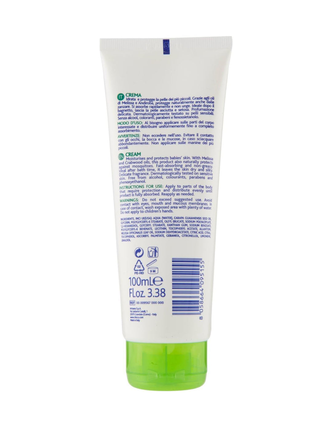 Chicco Cream Moisturising Protective 100ML (Chi-00009567000000) - Zubaidas Official™