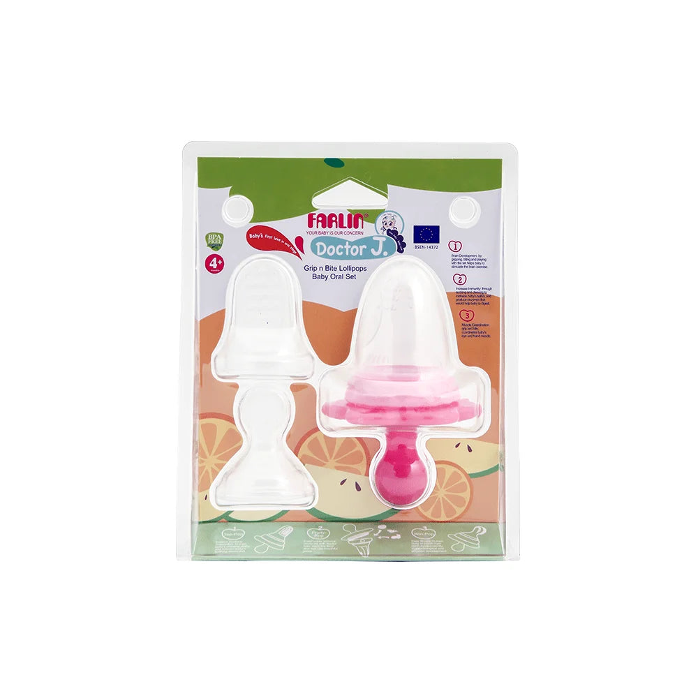 Zubaida's Farlin Grip N Bite Lolipop Baby Oral Set Pink - BBC-003 - Zubaidas Official™