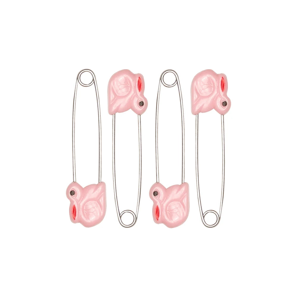 Farlin Four Animal Safety Pins Pink - BF-120 - Zubaidas Official™