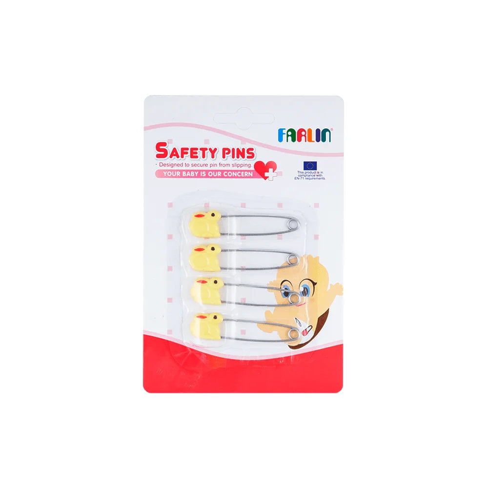 Farlin Four Animal Safety Pins Yellow - BF-120 - Zubaidas Official™