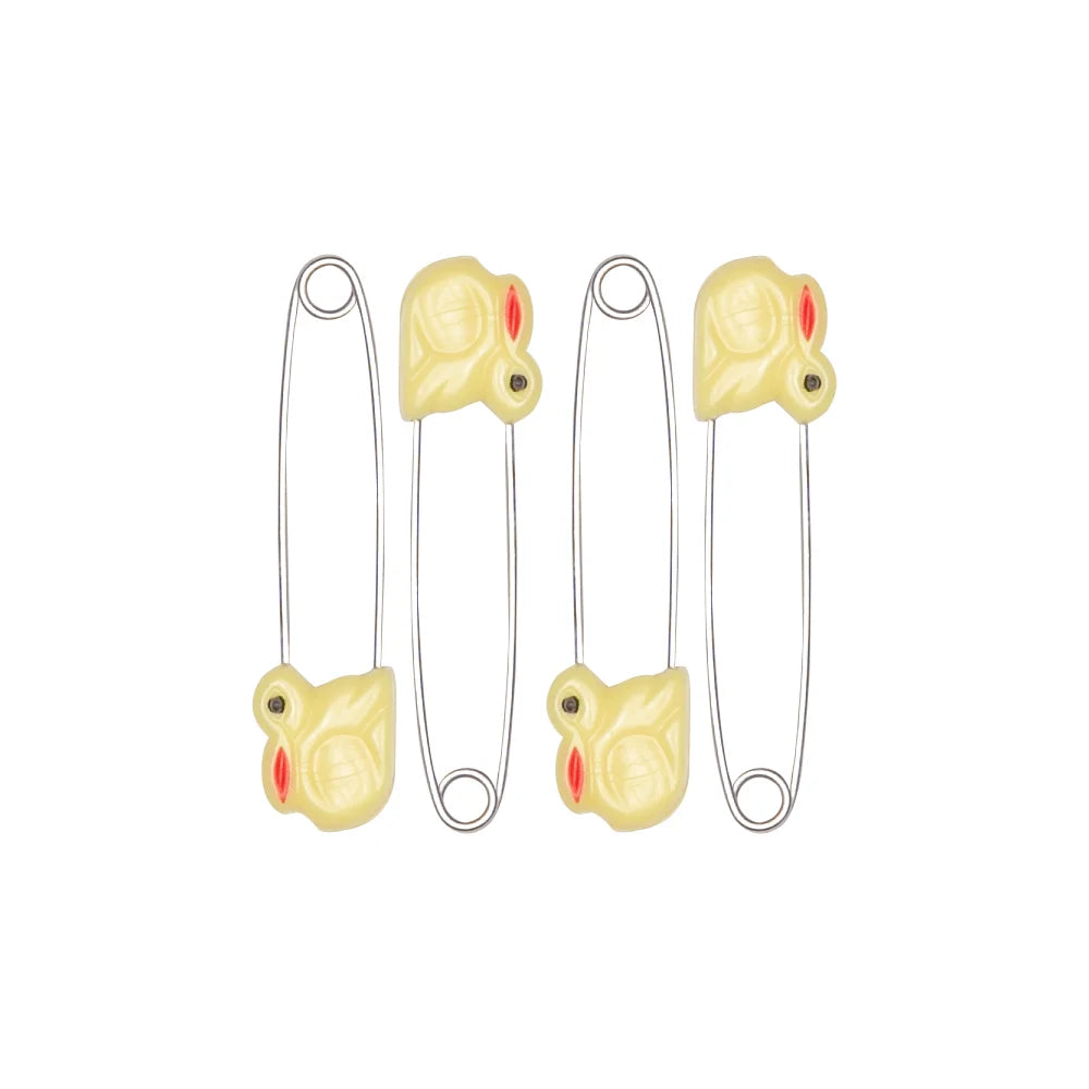 Farlin Four Animal Safety Pins Yellow - BF-120 - Zubaidas Official™