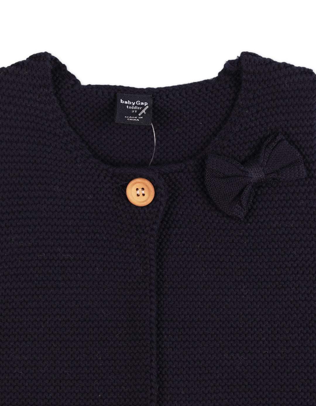 Zubaida's Sweater Sleeveless Single Button Navy Bow - Zubaidas Official™