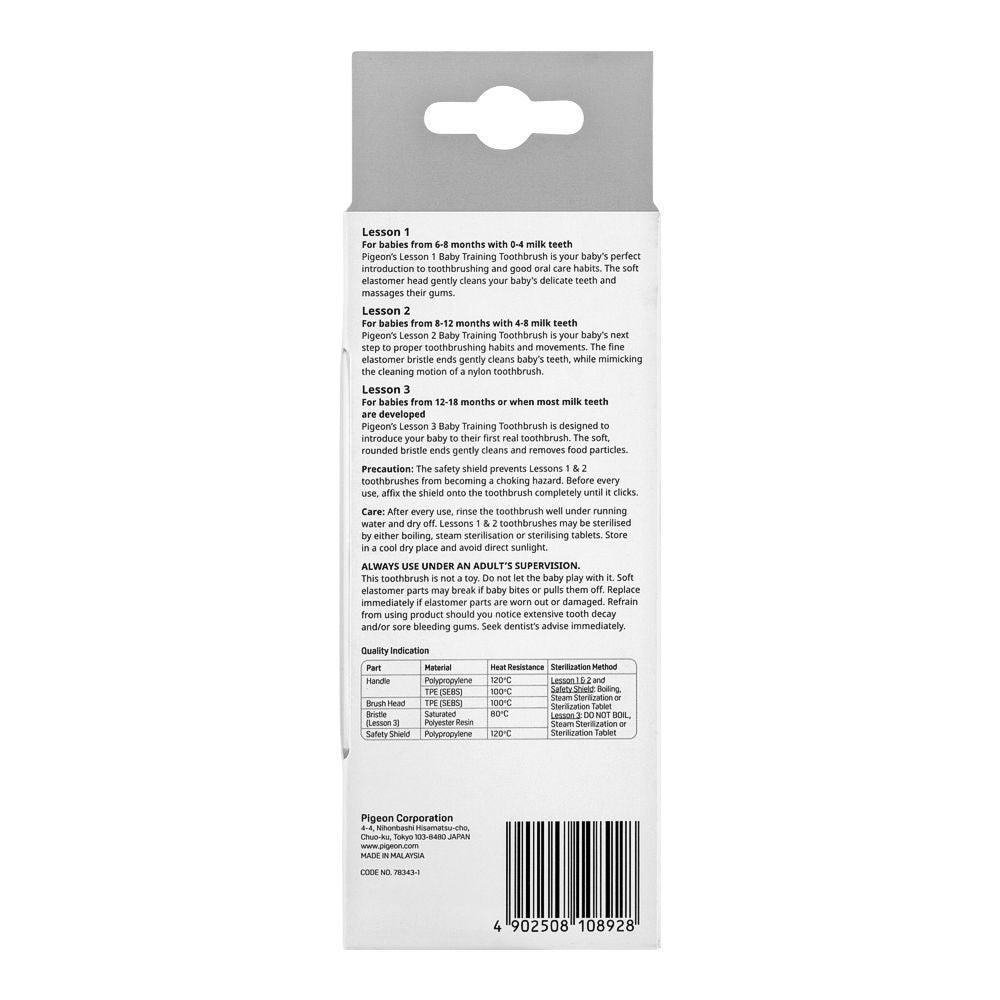 Zubaida's Pigeon Training Toothbrush Lesson 123 Set - K78343-1 - Zubaidas Official™