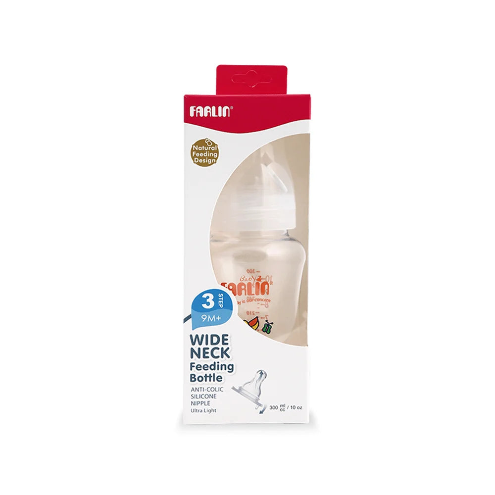 Zubaida's Farlin Wide Neck Feeding Bottle 300CC Orange - NF-805 - Zubaidas Official™