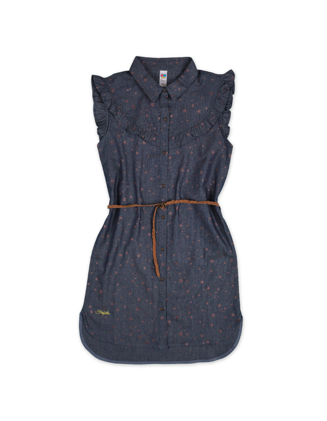 Zubaida's Denim Dress All Over Stars Print - Zubaidas Official™
