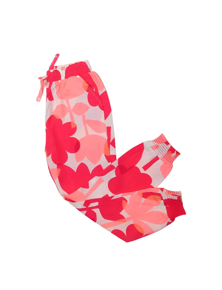 Zubaida's Trouser White with Pink Floral Theme for Girls - Zubaidas Official™