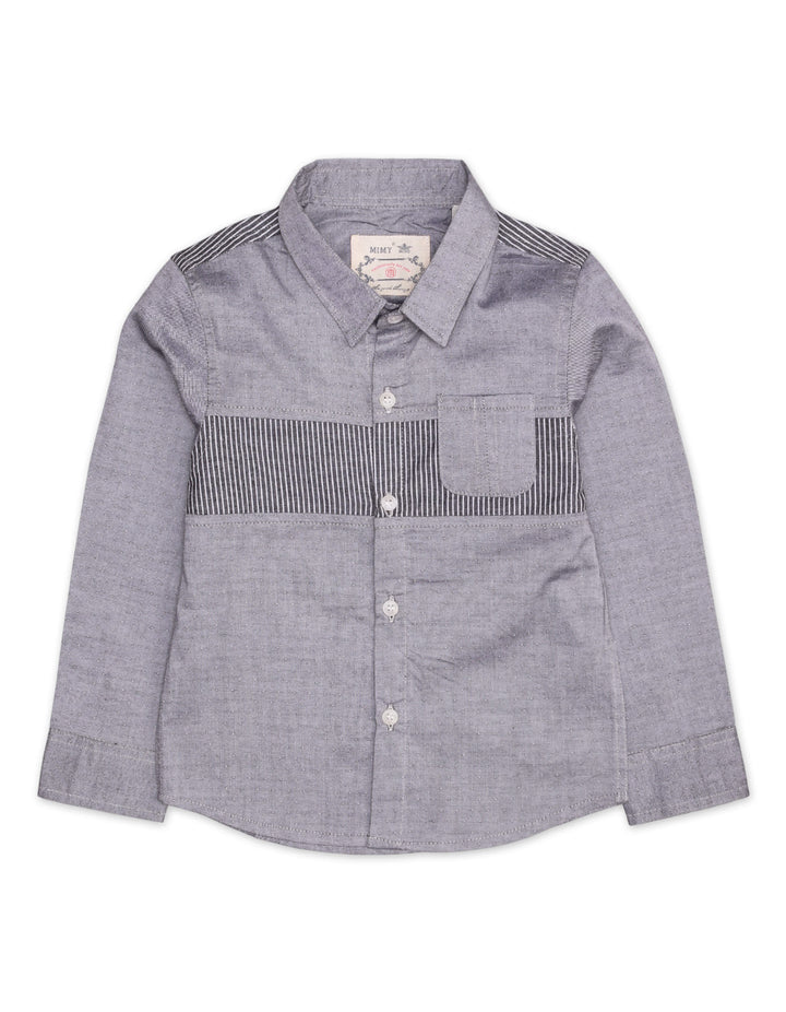 Zubaida's Full Sleeves Striped Panel Shirt - Zubaidas Official™