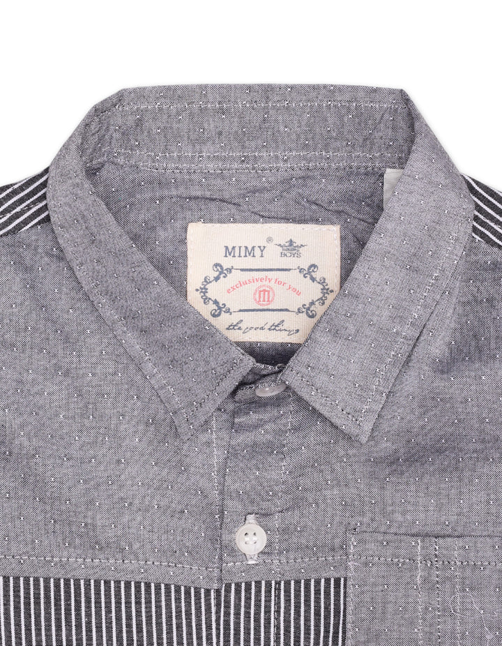 Zubaida's Full Sleeves Striped Panel Shirt - Zubaidas Official™