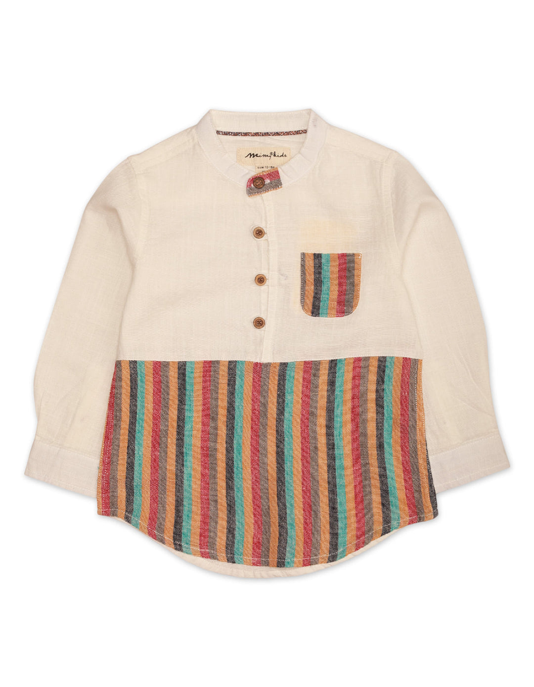 Zubaida's Full Sleeves Shirt with Multicolor Stripes - Zubaidas Official™