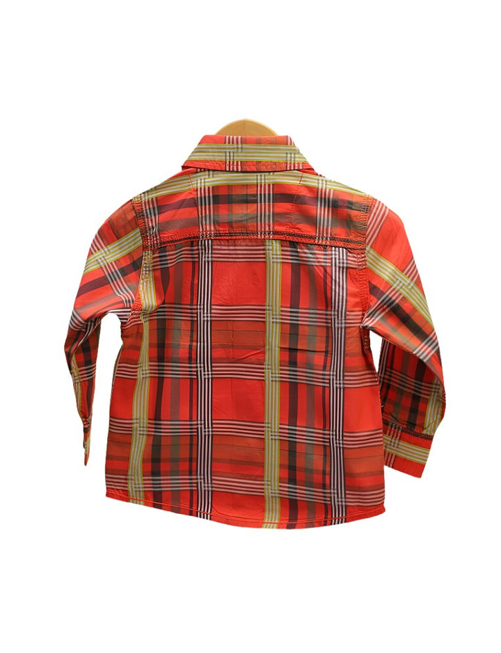 Zubaida's Shirt Orange with Multi Stripes for Boys - Zubaidas Official™