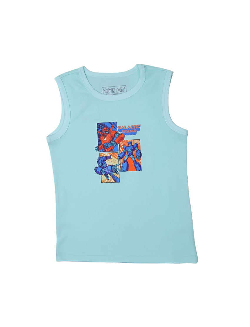 Zubaida's Sando Mint Blue for Boys - Galactic Squad - Zubaidas Official™