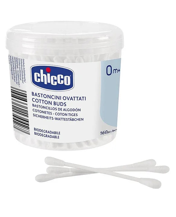 Zubaida's Chicco Cotton Buds 160Pcs (Chi-00010442000000) - Zubaidas Official™