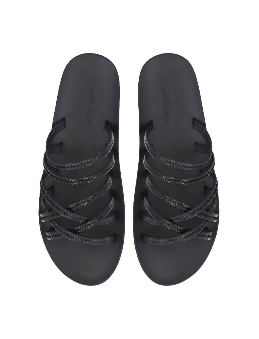 Criss-Cross Slippers Black for Girls - Zubaidas Official™