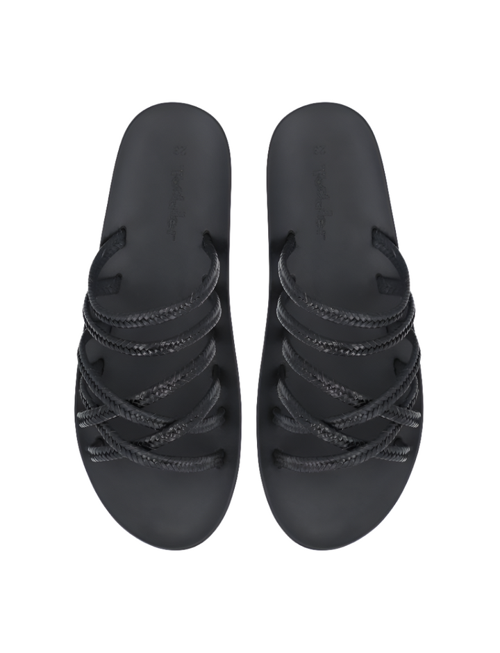 Criss-Cross Slippers Black for Girls - Zubaidas Official™