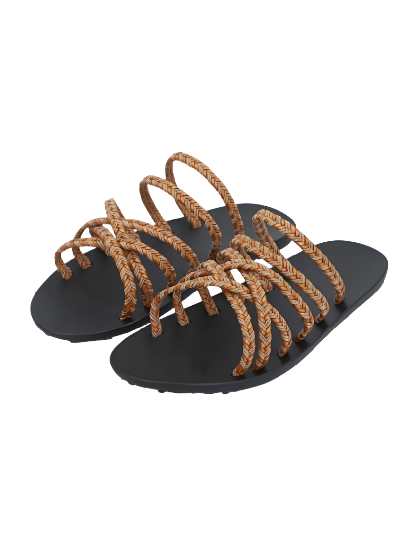 Criss-Cross Slippers Brown for Girls - Zubaidas Official™