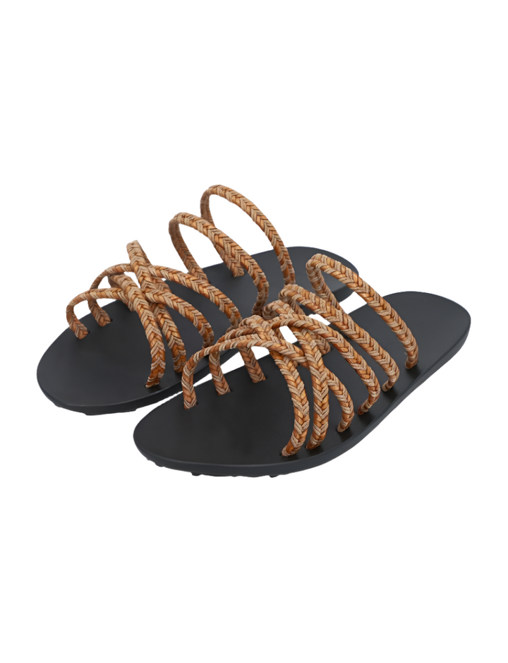 Criss-Cross Slippers Brown for Girls - Zubaidas Official™