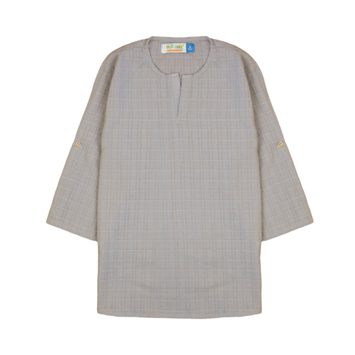 Zubaida's Grey Textured Kurta - Zubaidas Official™